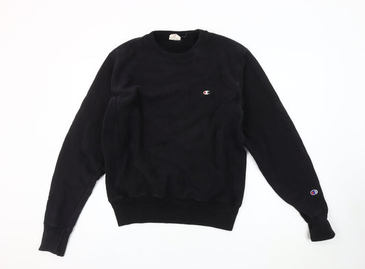Mens UK Size S Champion Black Pullover Sweatshirt