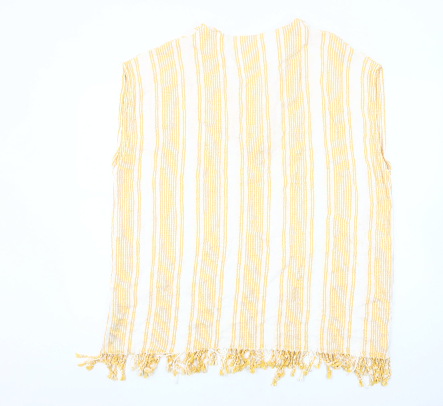 Womens UK Size 8 Zara Yellow Tunic Blouse