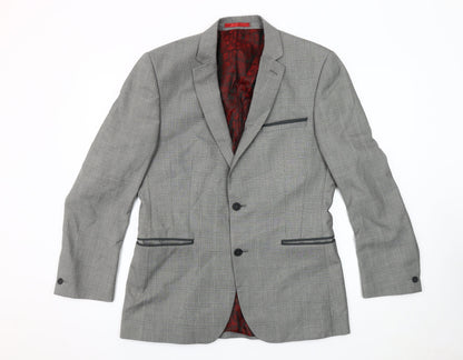 Mens UK Size 40 Red Herring Regular Grey Suit Jacket