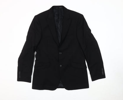 Mens UK Size 38 Lambretta Regular Black Suit Jacket