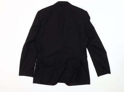 Mens UK Size 38 Lambretta Regular Black Suit Jacket