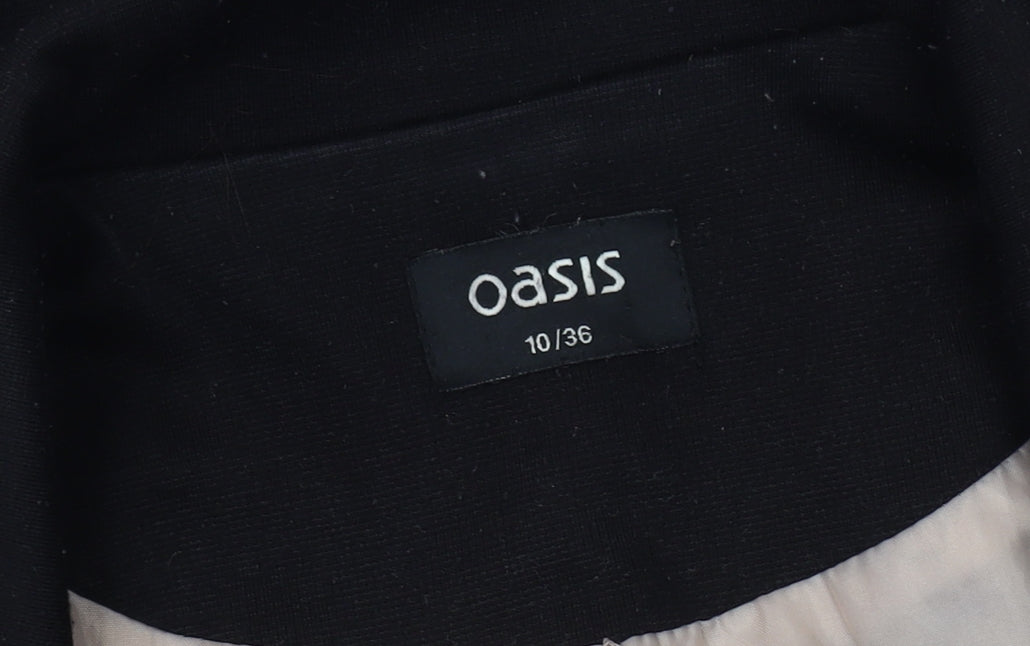 Oasis Women's Black Blazer, Size 10, Single-Breasted