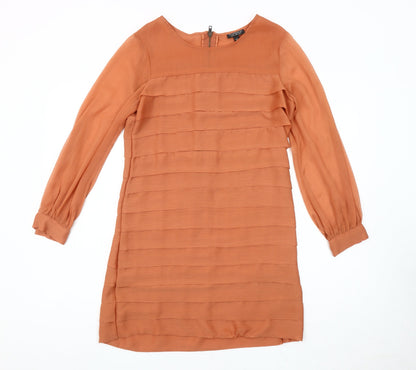 Topshop Women's Brown Shift Dress Size 10