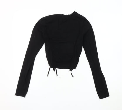Womens UK Size XS FB Sister Black Cropped T-Shirt