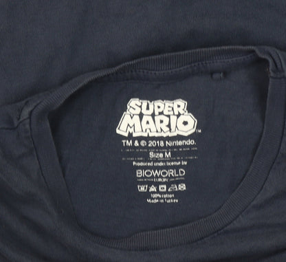 Bioworld Super Mario Men's Blue M T-Shirt