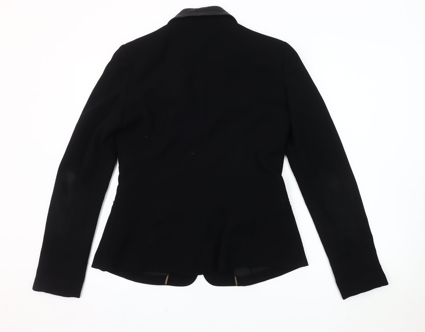 Mango Women's Black Suit Jacket Shawl Lapel Size 12 Formal