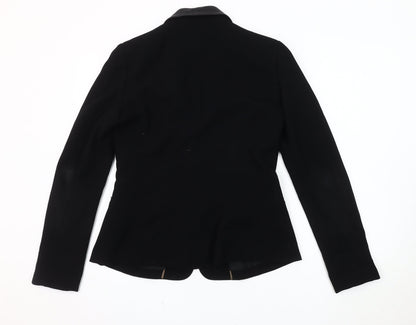 Mango Women's Black Suit Jacket Shawl Lapel Size 12 Formal