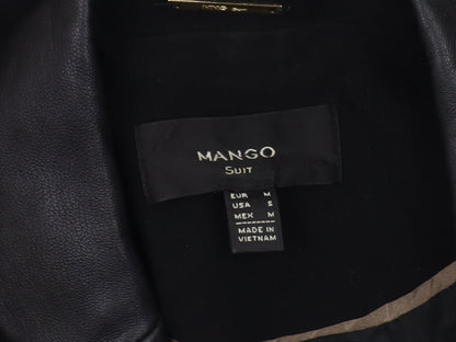 Mango Women's Black Suit Jacket Shawl Lapel Size 12 Formal