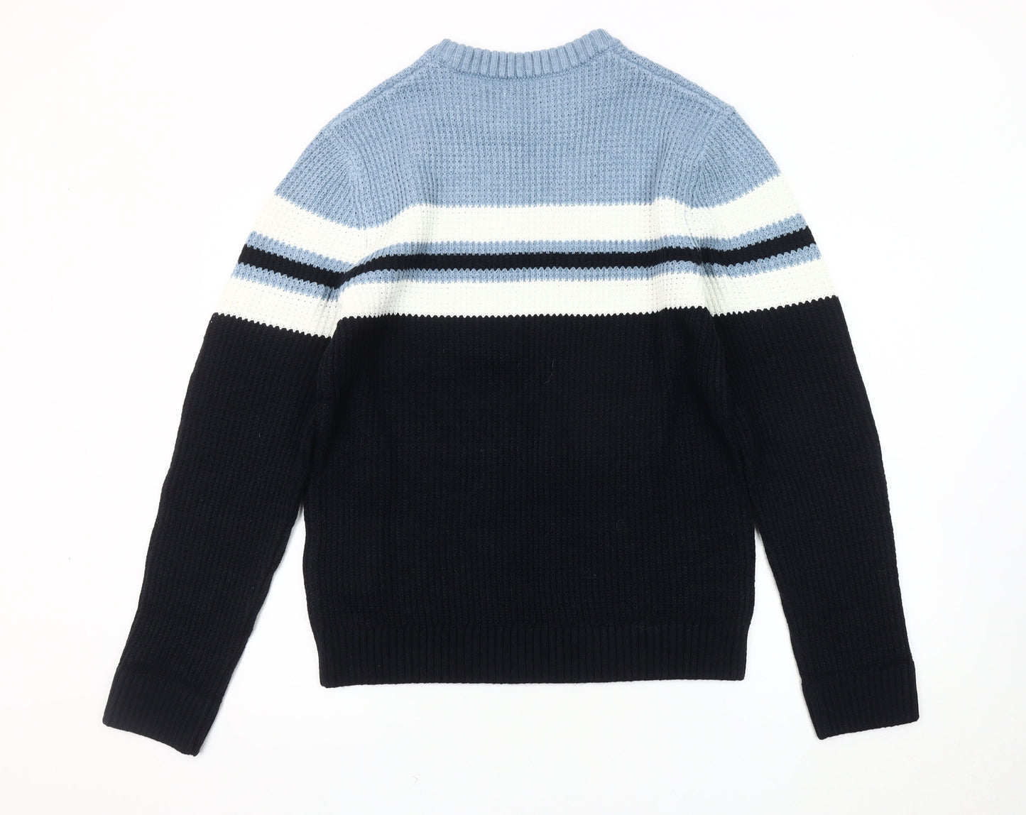 Jack & Jones Men's Blue Striped Pullover Jumper M