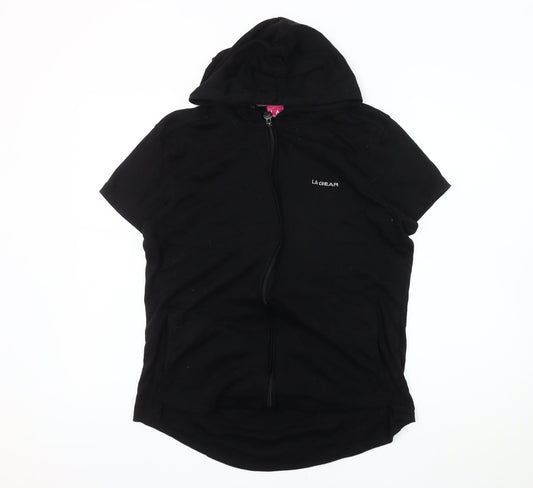 LA Gear Women's Black Hooded Zip Jacket Size 18