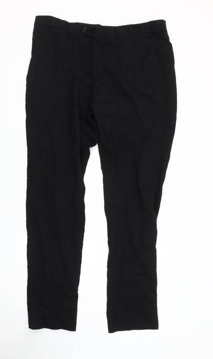 Massimo Dutti Men's Black Slim Chino Trousers