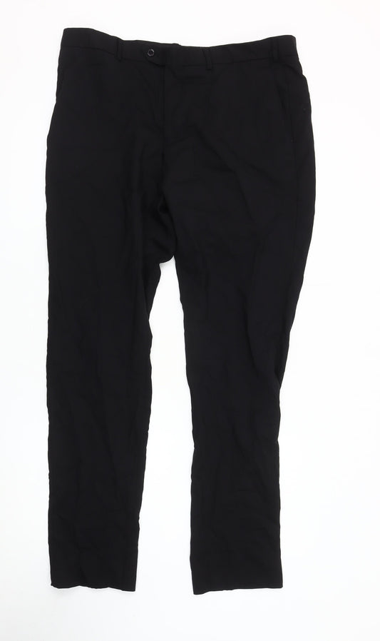 Massimo Dutti Men's Black Slim Chino Trousers