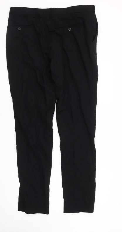 Massimo Dutti Men's Black Slim Chino Trousers