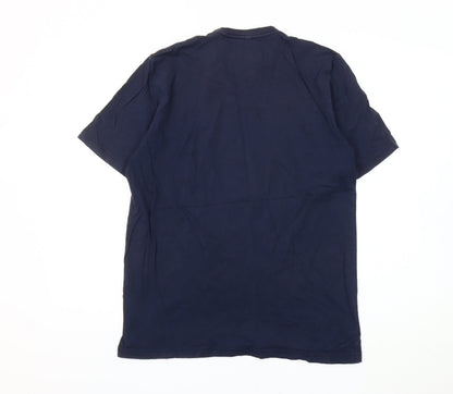 Simpsons Men's M Navy T-Shirt, Cartoon Graphic Short Sleeve
