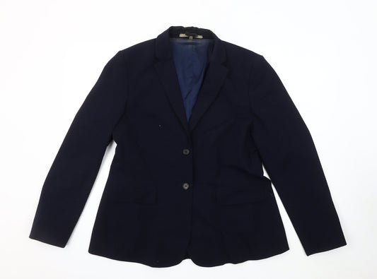Jigsaw Women's Blue Blazer Size 16 Business