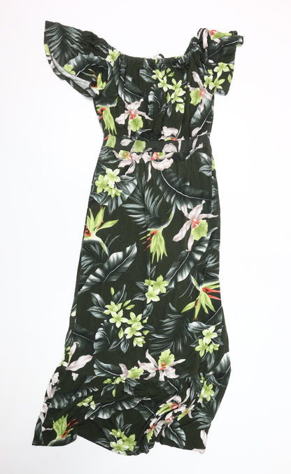 Oasis Women’s Floral Off Shoulder Midi Dress, S