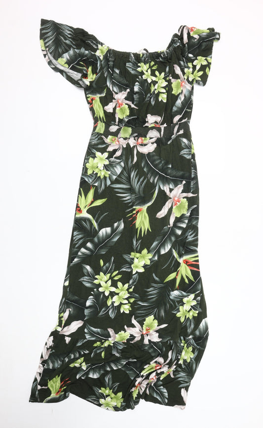 Oasis Women’s Floral Off Shoulder Midi Dress, S