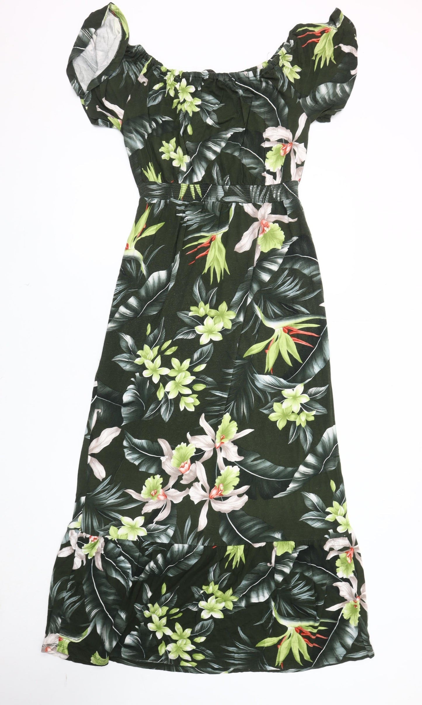 Oasis Women’s Floral Off Shoulder Midi Dress, S