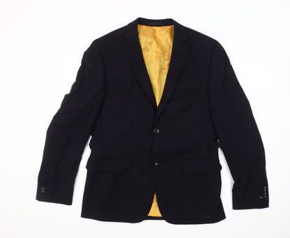 Luigi Men's Blue Blazer UK 38 Single-Breasted Jacket