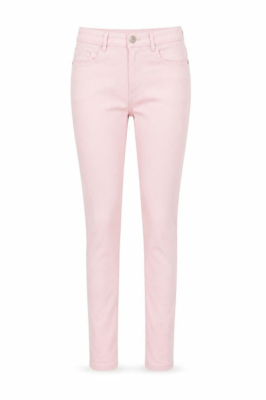 Front view of LTS Women's Pink Skinny Jeans, size 10, Slim Fit