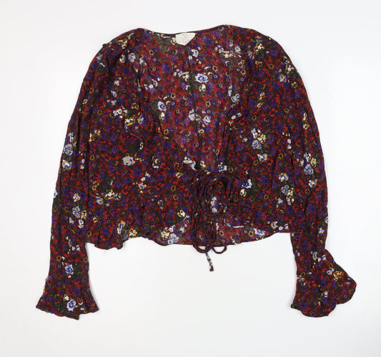 Womens UK Size XS Pins and Needles Multicoloured Basic Blouse