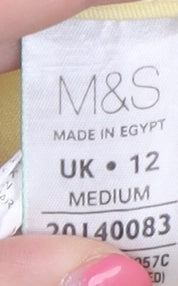Womens UK Size 12 Marks and Spencer Regular Fit Jegging Yellow Jeans
