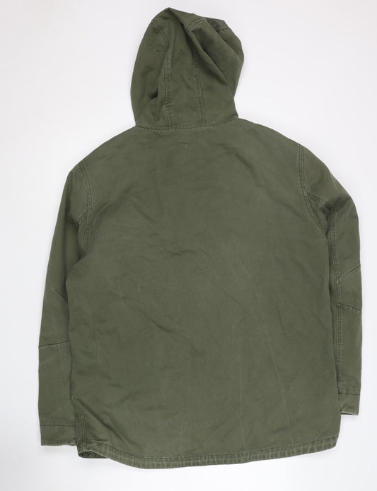 Zara Man Green XL Parka Jacket for Men