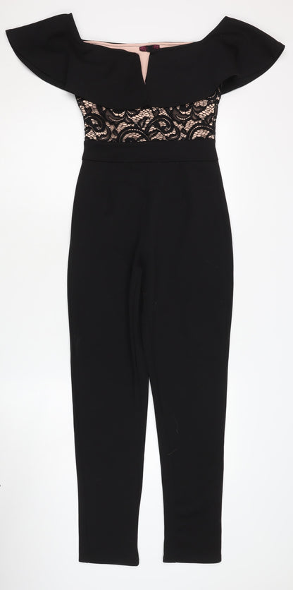 Missi London Women's Black Lace Jumpsuit Size 8