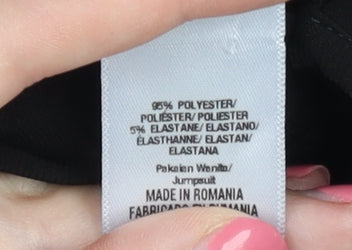 Wallis Women's Black Sleeveless Jumpsuit Size 10