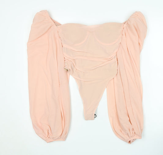 Oh Polly Women's Pink Bodysuit, UK 10, Party Wear