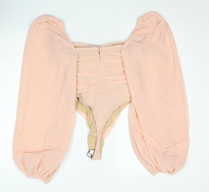 Oh Polly Women's Pink Bodysuit, UK 10, Party Wear