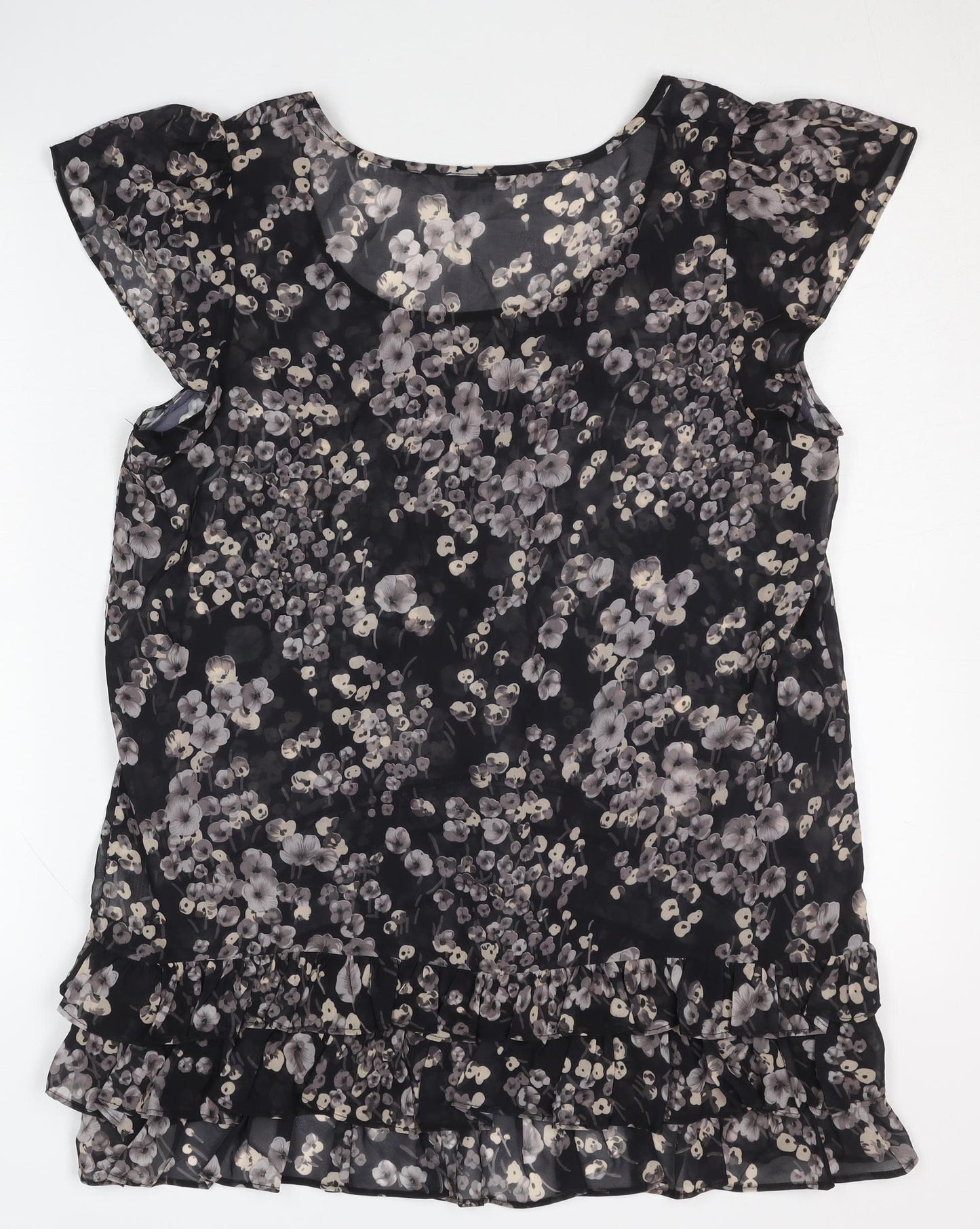 Womens UK Size 16 Unknown Black Basic Blouse