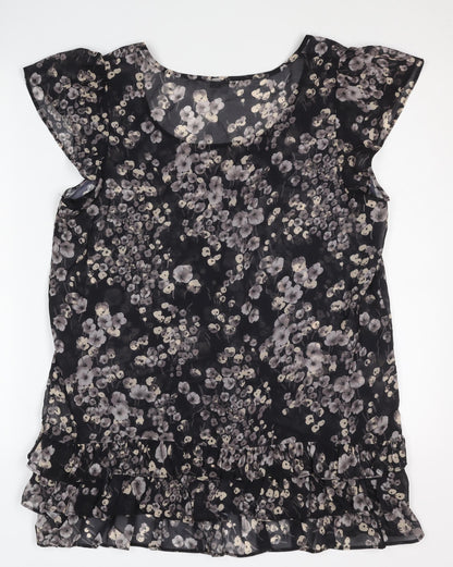 Womens UK Size 16 Unknown Black Basic Blouse