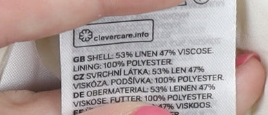 H&M Women's Beige Double-Breasted Waistcoat S