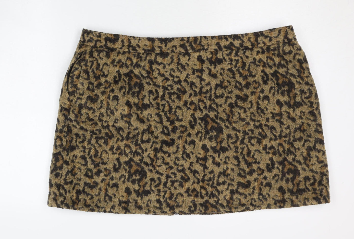 Next Women's Brown Animal Print Pencil Skirt - Size 20