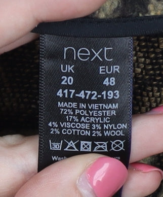 Next Women's Brown Animal Print Pencil Skirt - Size 20