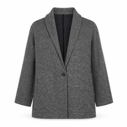 Pull&Bear Women's Grey Herringbone Blazer S