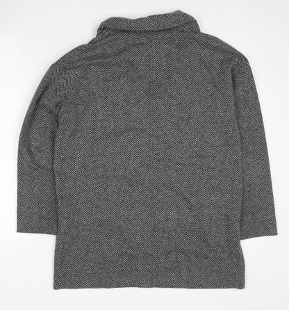 Pull&Bear Women's Grey Herringbone Blazer S