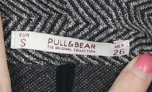 Pull&Bear Women's Grey Herringbone Blazer S