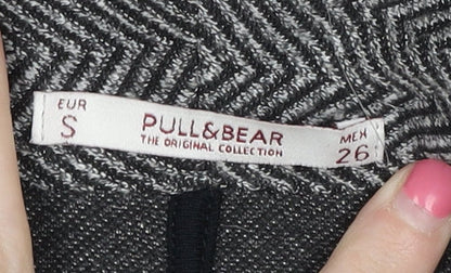Pull&Bear Women's Grey Herringbone Blazer S