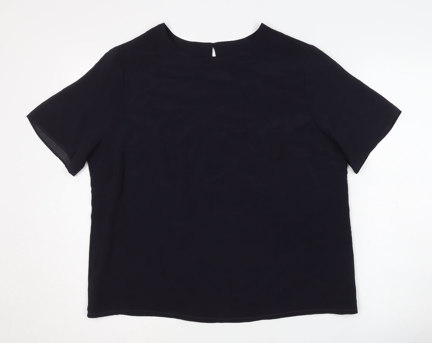 Womens UK Size 16 Marks and Spencer Black Basic Blouse