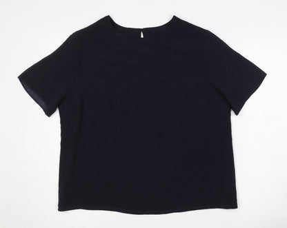 Womens UK Size 16 Marks and Spencer Black Basic Blouse