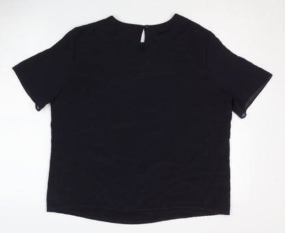 Womens UK Size 16 Marks and Spencer Black Basic Blouse