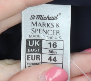 Womens UK Size 16 Marks and Spencer Black Basic Blouse