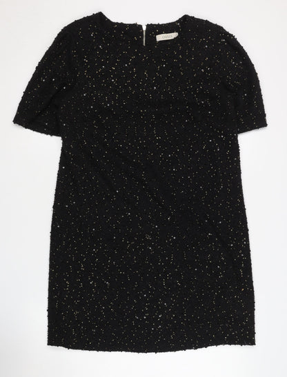 Oasis Women's Black Sequin Dress - Size L