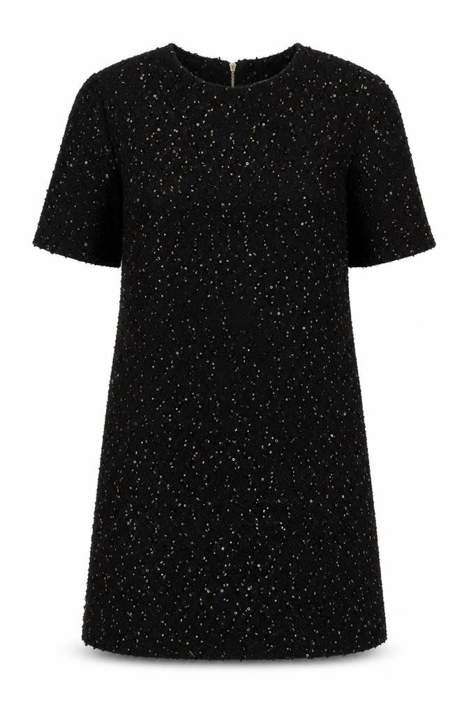 Oasis Women's Black Sequin Dress - Size L