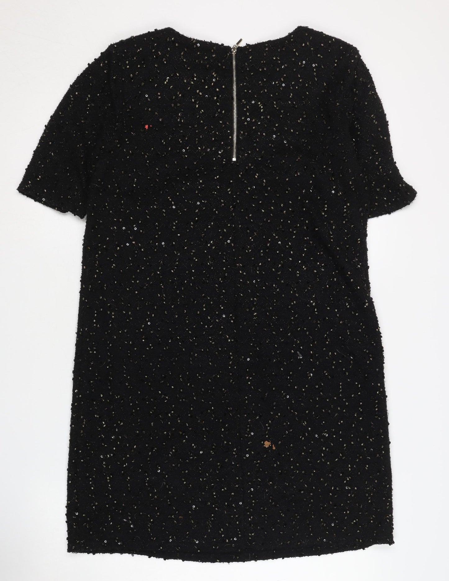 Oasis Women's Black Sequin Dress - Size L
