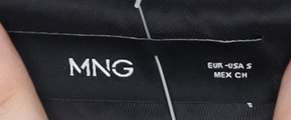 MNG Women's Houndstooth Mini Skirt, Size S Black/White