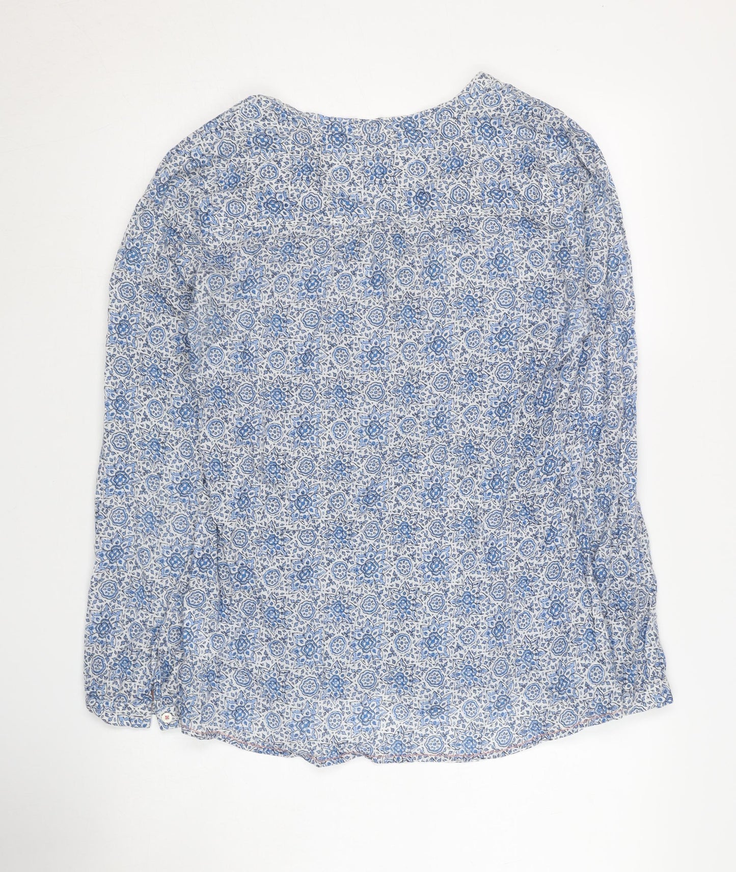 Van Den Bergh Women's Blue Floral Lace Blouse Size 10