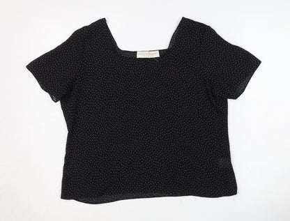 Womens UK Size 14 Dorothy Perkins Black Basic Blouse